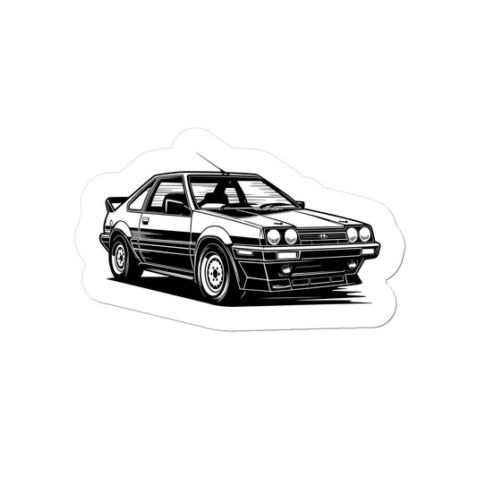 JDM AE86 MODDED- TUNED JDM RACER CAR VINYL KISSCUT STICKER Sticker