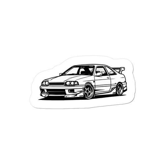 JDM STANCED CAR - TUNED JDM RACER CAR VINYL KISSCUT STICKER Sticker