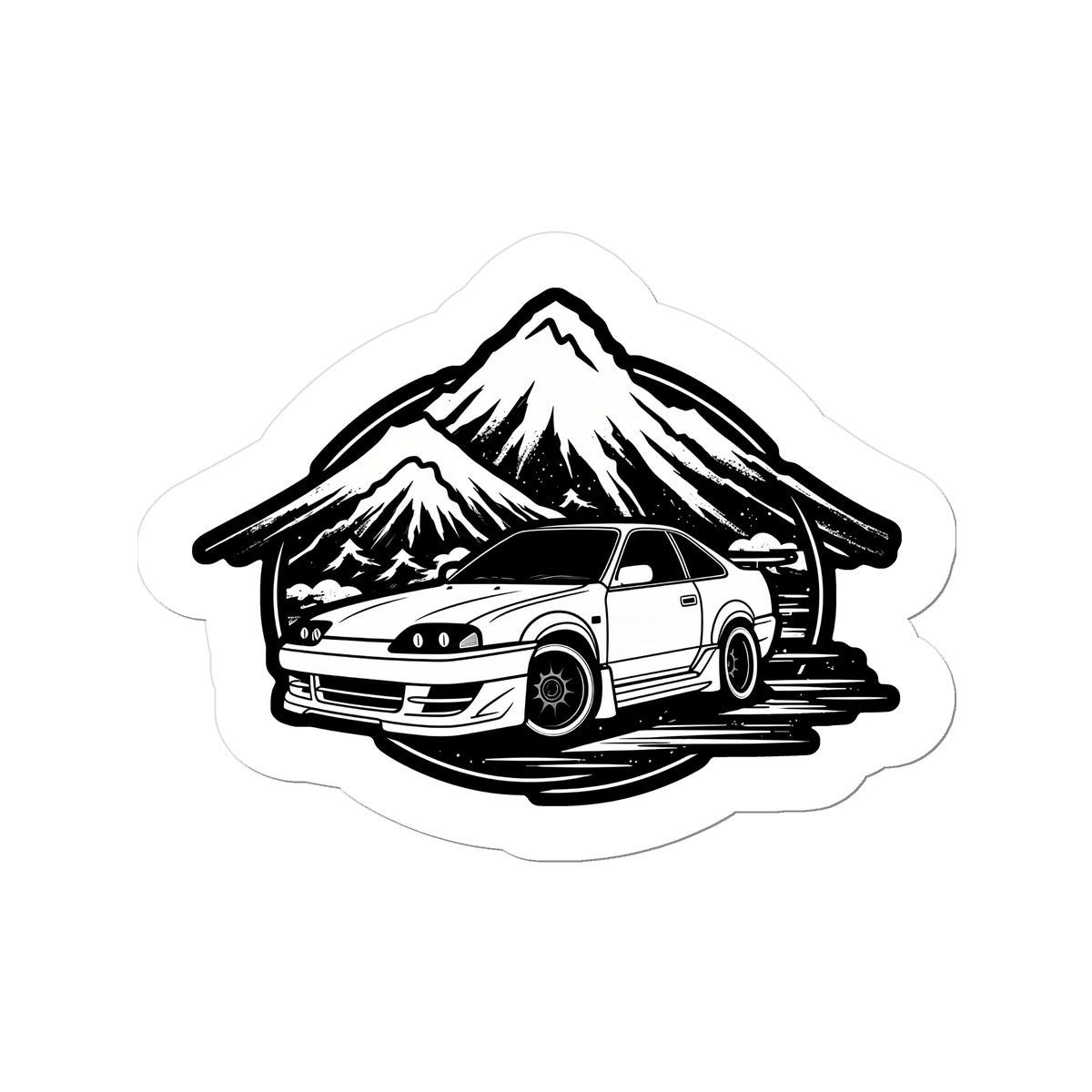 SUPRA MOUNTAIN TOUGE - JDM DRIFT TUNER VINYL KISSCUT STICKER Sticker